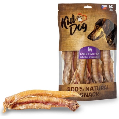 KIDDOG 100 % Natural Snack jehněčí průdušnice hrtan 17 cm 10 ks