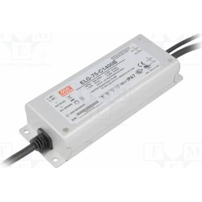 MEAN WELL ELG-75-C1400B Napájecí zdroj: spínaný; LED; 75W; 27÷54VDC; 1400mA; 180÷295VAC