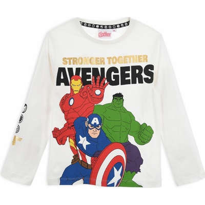 Chlapčenské tričko Avengers Stronger biele