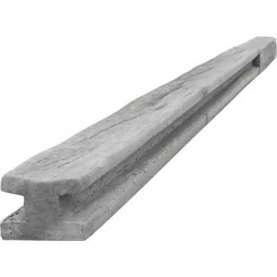Betonový sloupek průběžný na 2,0 m plot (275 cm) - dřevo (cena za 1 ks) - Šedá