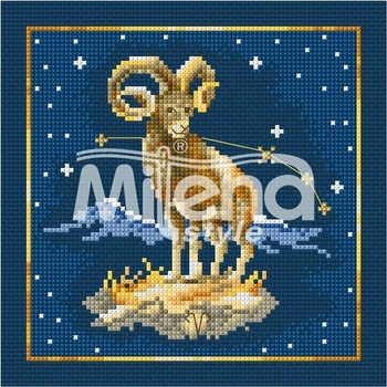 Milena Style Зодия Овен - гоблен със схема конци Ariadna
