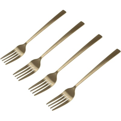 Excellent Houseware Vidlička na dorty Gold sada 4 ks