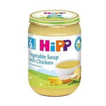 HiPP Био зеленчукова супа с пилешко месо hipp, 6+ месеца, 190гр