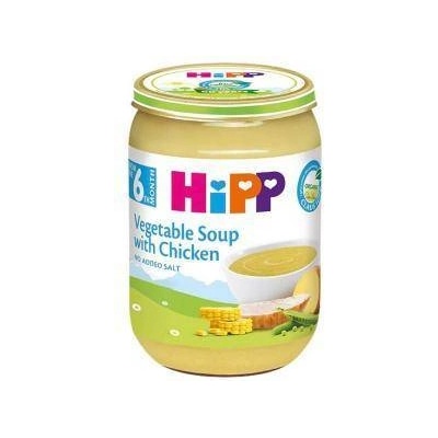 HiPP Био зеленчукова супа с пилешко месо hipp, 6+ месеца, 190гр