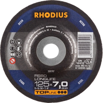 Rhodius Brusný kotouč 125 x 7,0 x 22,23 mm 209797