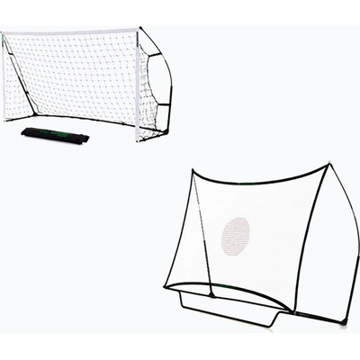 QuickPlay Kickster 2 v 1 240 x 150 cm Futbalová bránka + odrazová doska biela/čierna
