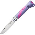 Opinel Детски сгъваем нож Opinel №7 Outdoor Junior Purple, острие 8 см, SOS свирка (002152-pe)