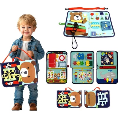 2Kids Toys Senzorická busy kniha Medvídek