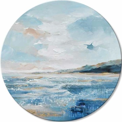 Okrúhly maľovaný obraz Hlbiny Pokoja | rôzne rozmery - 80 cm