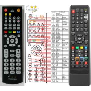 GENERAL THOMSON CB1160HDD - съвместимо дистанционно управление на марката General (CB1160HDD) Дистанционно