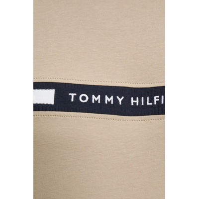 Tommy Hilfiger Памучна тениска Tommy Hilfiger в бежово с апликация MW0MW36498 (MW0MW36498)