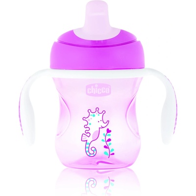 Chicco Преходна чаша Chicco - 200 ml, 6 m+, Момиче (N0417)