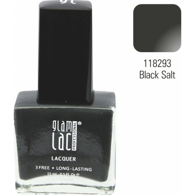 GlamLac Lak na nehty 118293 Black Salt 15 ml