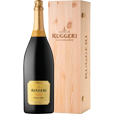 Ruggeri Giall’Oro Valdobbiadene Prosecco Superiore D.O.C.G. Extra Dry Jéroboam v dřevěné krabici 3 l