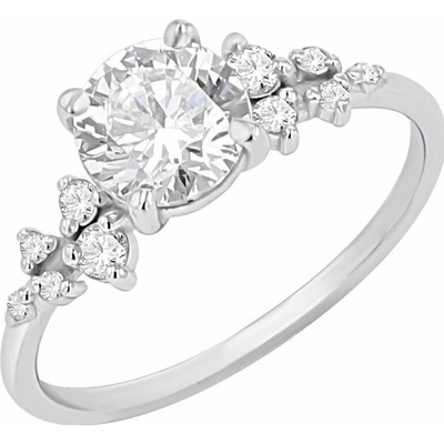 Eppi Zásnubní prsten s výběrem písmene a lab grown diamanty Olha RE50141