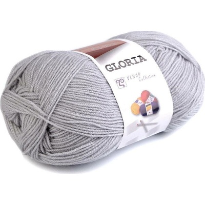 Pletací příze Gloria 50 g Varianta: 6 (56177) šedá nejsvětlejší, Balení: 1 ks 43209/84236/197575