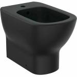 Ideal Standard Tesi матово черно биде за пода, стоящо до стената (T3540V3)