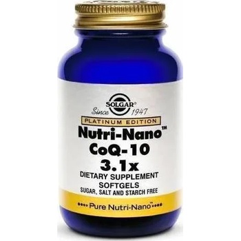 Solgar Хранителна добавка NUTRI-NANO Коензим Q10 , Solgar Nutri-nano Coq-10 3.1x Softgels 50s