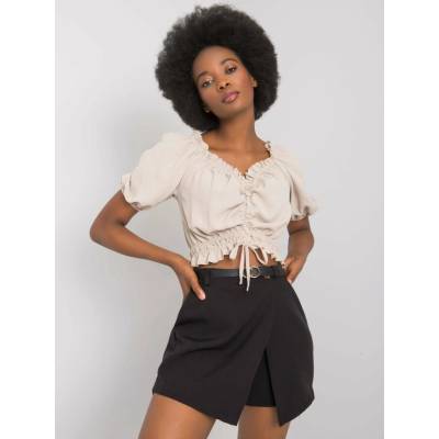 Rue Paris Blouse-R O-BZ-2534.07-light beige krémová