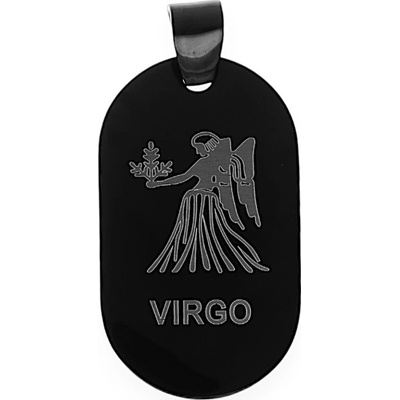 MPM Unisex ocelový černý nerezový přívěsek 6630 "panna" černý