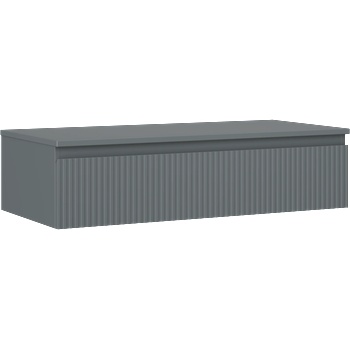 Mexen Rivel баня шкаф под мивка 100 см с плот, 1 чекмедже, рифелован , графит (91A20-10023-1-BFC66)