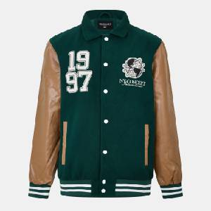 NY Concept Яке NY Concept Mens International Varsity Bomber Jacket - Green