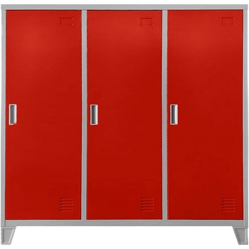 Carmen Метален шкаф Carmen CR-1605-3 JZ - сив / червен (3580179_3)