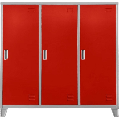 Carmen Метален шкаф Carmen CR-1605-3 JZ - сив / червен (3580179_3)