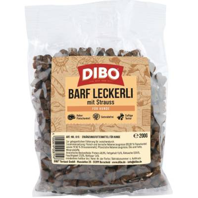 DIBO BARF pamlsky s pštrosím 2 x 200 g
