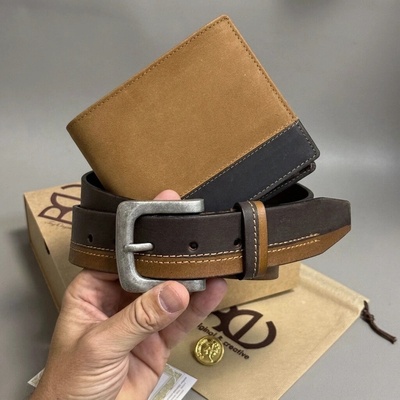 BESTSELLER set combo antracit a hnědá navíc monogram