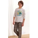 Chlapecké pyžamo Leo cross béžová