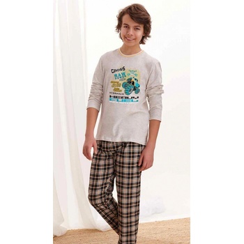 Chlapecké pyžamo Leo cross béžová