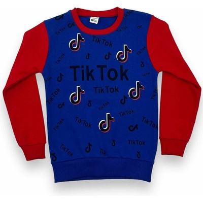 Chlapčenské tričko s dlhým rukávom Tiktok modrá