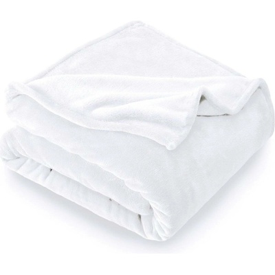 TipTrade deka z mikroplyše Coral Fleece jednobarevná UNI bílá 150x200