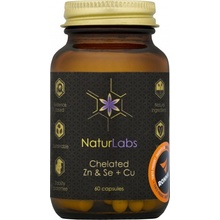 Vitalvibe NaturLabs Chelated Zn & Se + Cu 60 kapslí