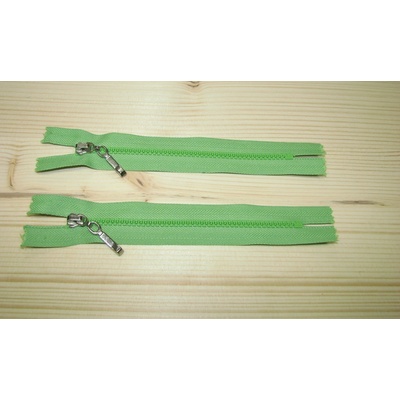 Kostenný zips zelená 3mm nedeliteľný 14cm