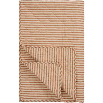 Ib Laursen Prošívaný přehoz Sand / Sienna stripes 130 × 180 cm