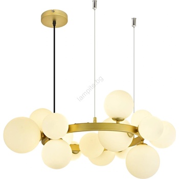 Brilagi - LED Пендел MILLA 15xG9/3W/230V златист/бял (BG1835)