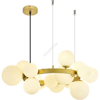 Brilagi - LED Пендел MILLA 15xG9/3W/230V златист/бял (BG1835)