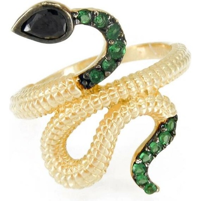 sZlato.cz 3335 Zlatý dámský prsten do tvaru hada se zirkony