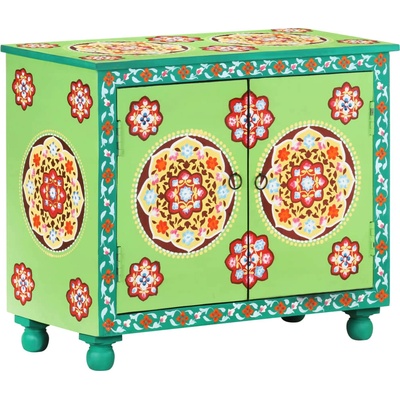 vidaXL Ръчно декориран бюфет, 70x35x60 см, мангово дърво масив (321664)