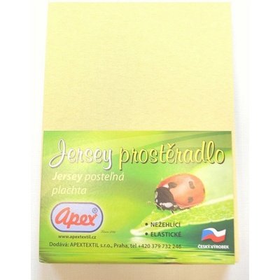 Apex jersey prostěradlo Žluté 90x200
