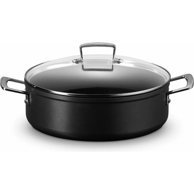 Le Creuset Nízky hrniec TOUGHENED 28 cm, 5,4 l, čierna, hliník