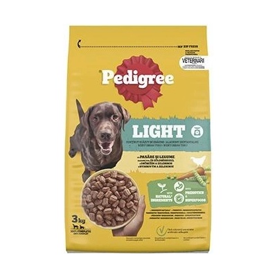 Pedigree Dry Adult M/L Light drůbeží se zeleninou 3 kg