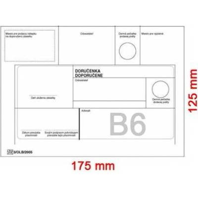 Obálky B6 125x175 mm doporučeně
