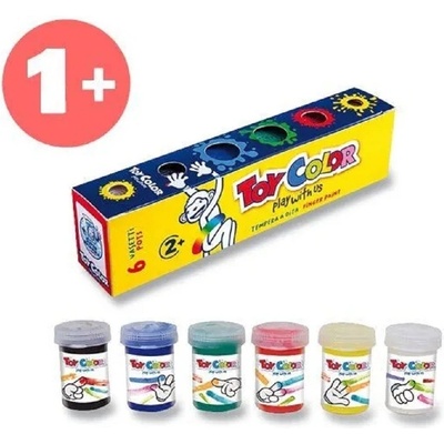 Prstové barvy TOY COLOR FINGER PAINT 6x25ml – Zboží Mobilmania