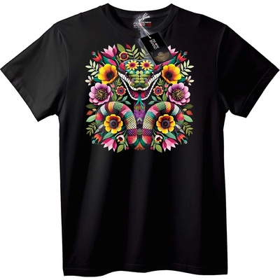 NOONEBRAND Тениска Цветна Змия Арт - 2XL, White