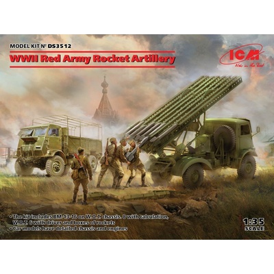 ICM červená Army WWII Rocket Artillery DIORAMA SET DS3512 1:35