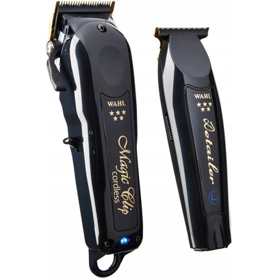 WAHL Barber Combo MAGIC CLIP Black + DETAILER Black