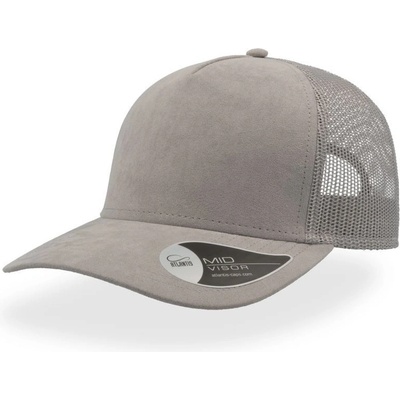 Atlantis Headwear Rapper Suede Trucker 5 panelová COT-33019607699 Šedá